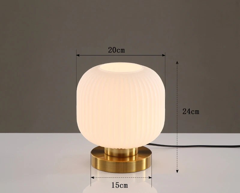 Lampe de Bureau Élégante en Verre LED Minimaliste