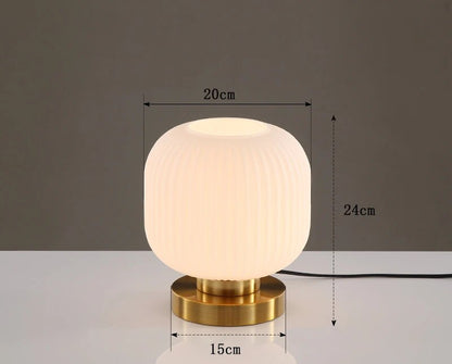 Lampe de Bureau Élégante en Verre LED Minimaliste