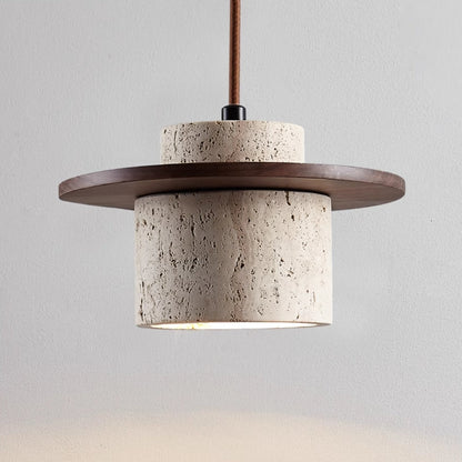 Luminaire en Pierre et Bois Élégant LED