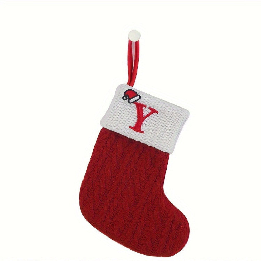 Chaussette de Noël Tricotée Personnalisée Décorative