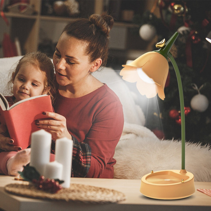 Lampe de Table Florale LED en Plastique Dur